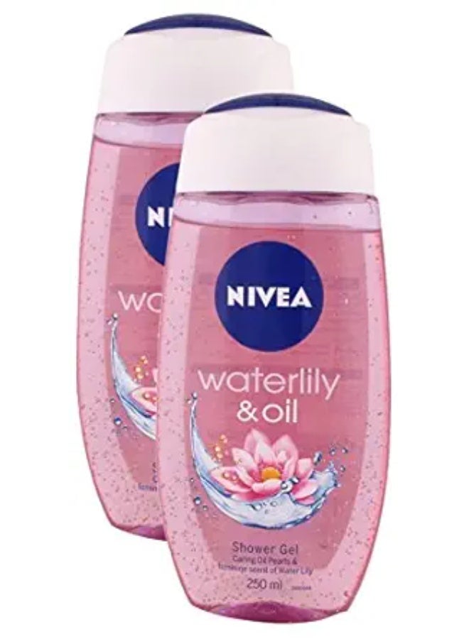 Nivea Waterlily & Oil Shower Gel (250ml) (Pack of 2) - Image 1